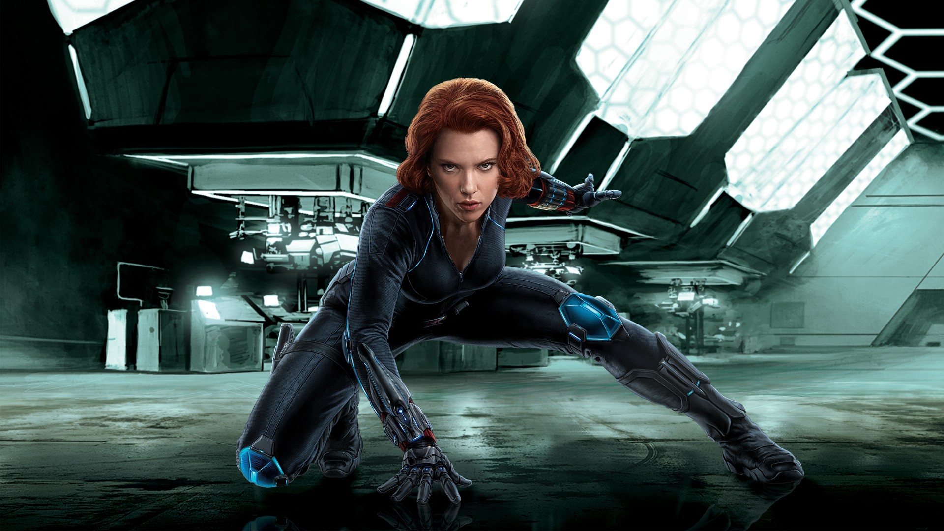 скарлет, йоханссон, черный