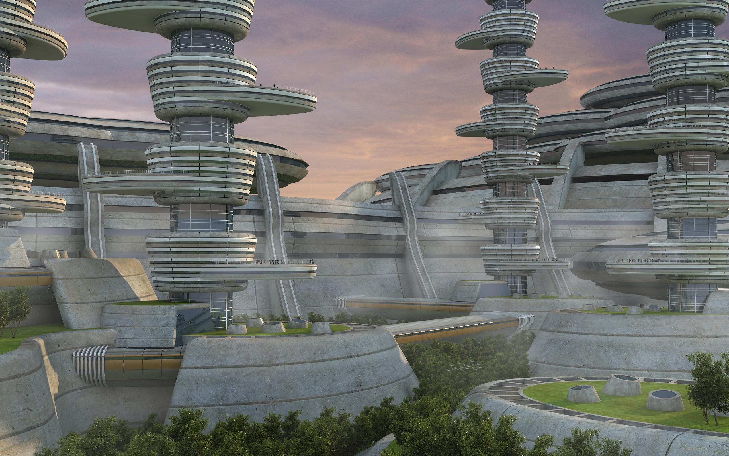 будущее, architecture, город