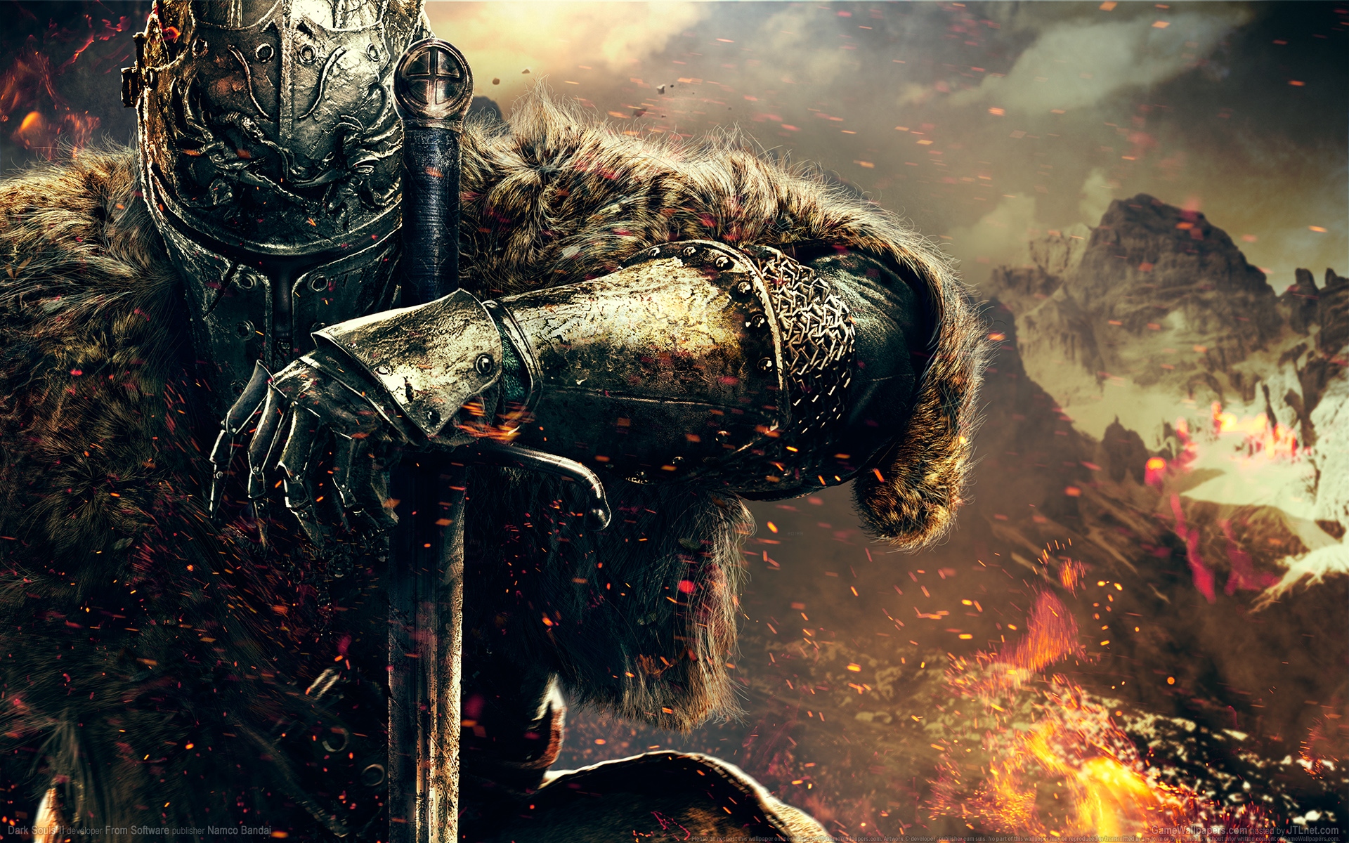 рыцарь в доспехах держит меч