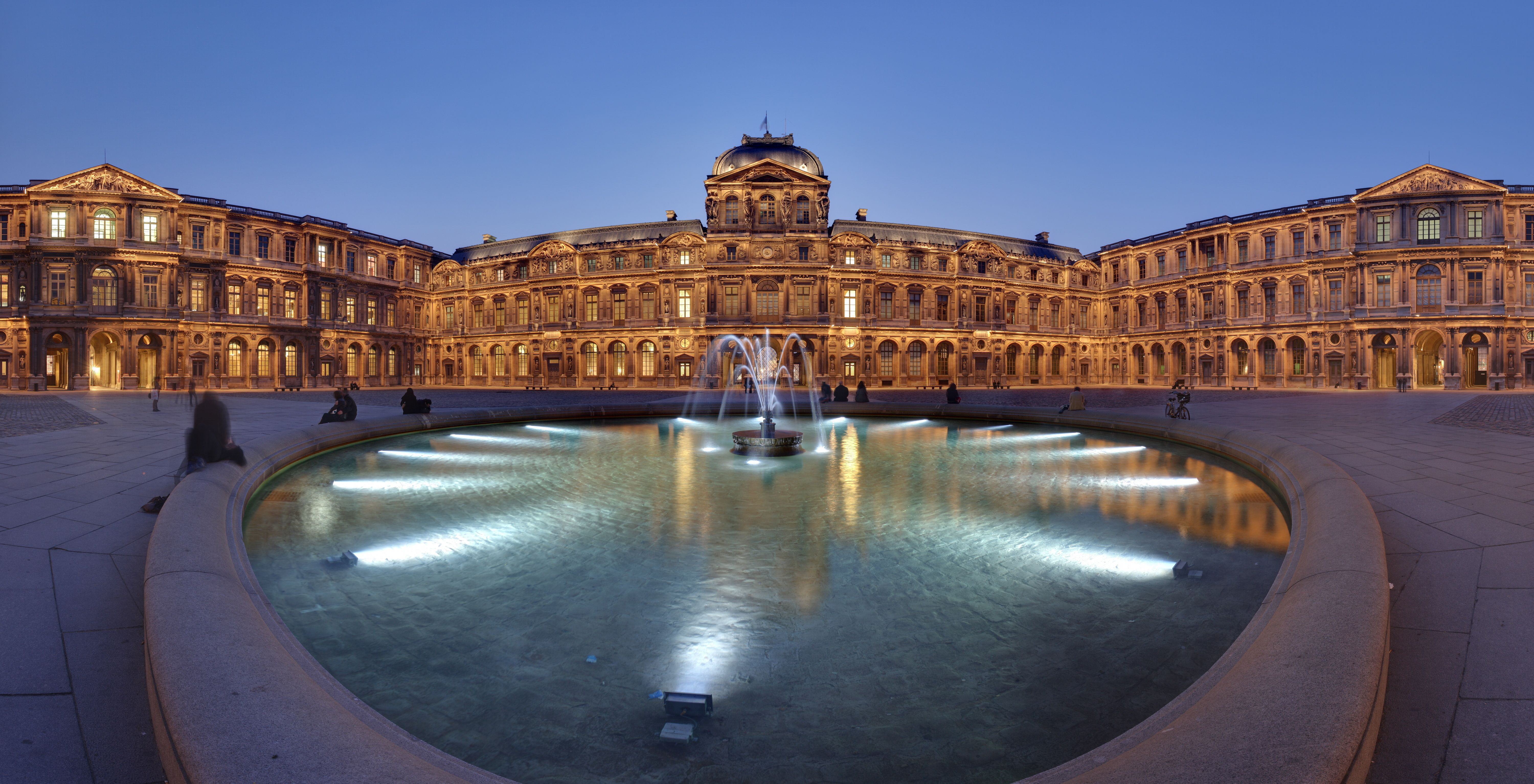 город, красивый, louvre
