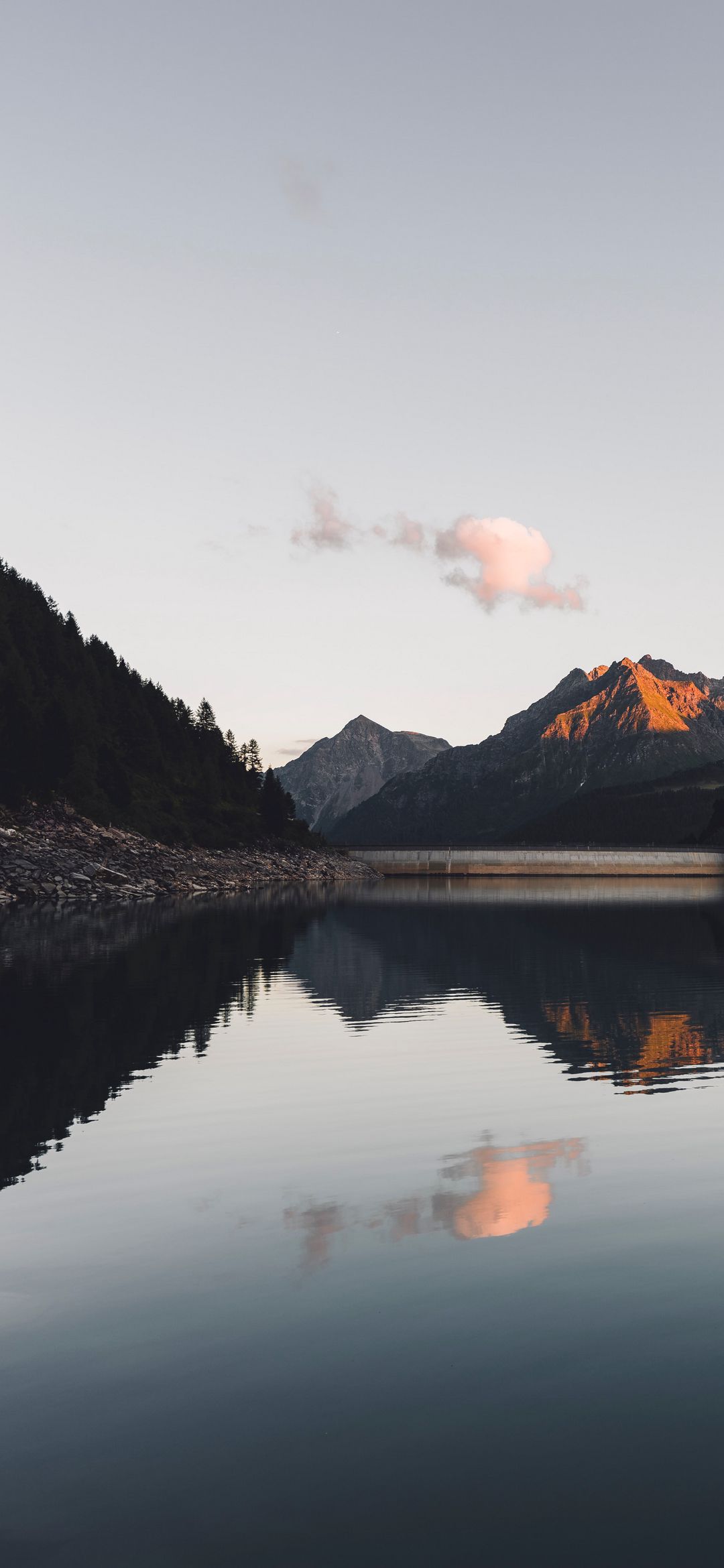 гора, озеро, фото