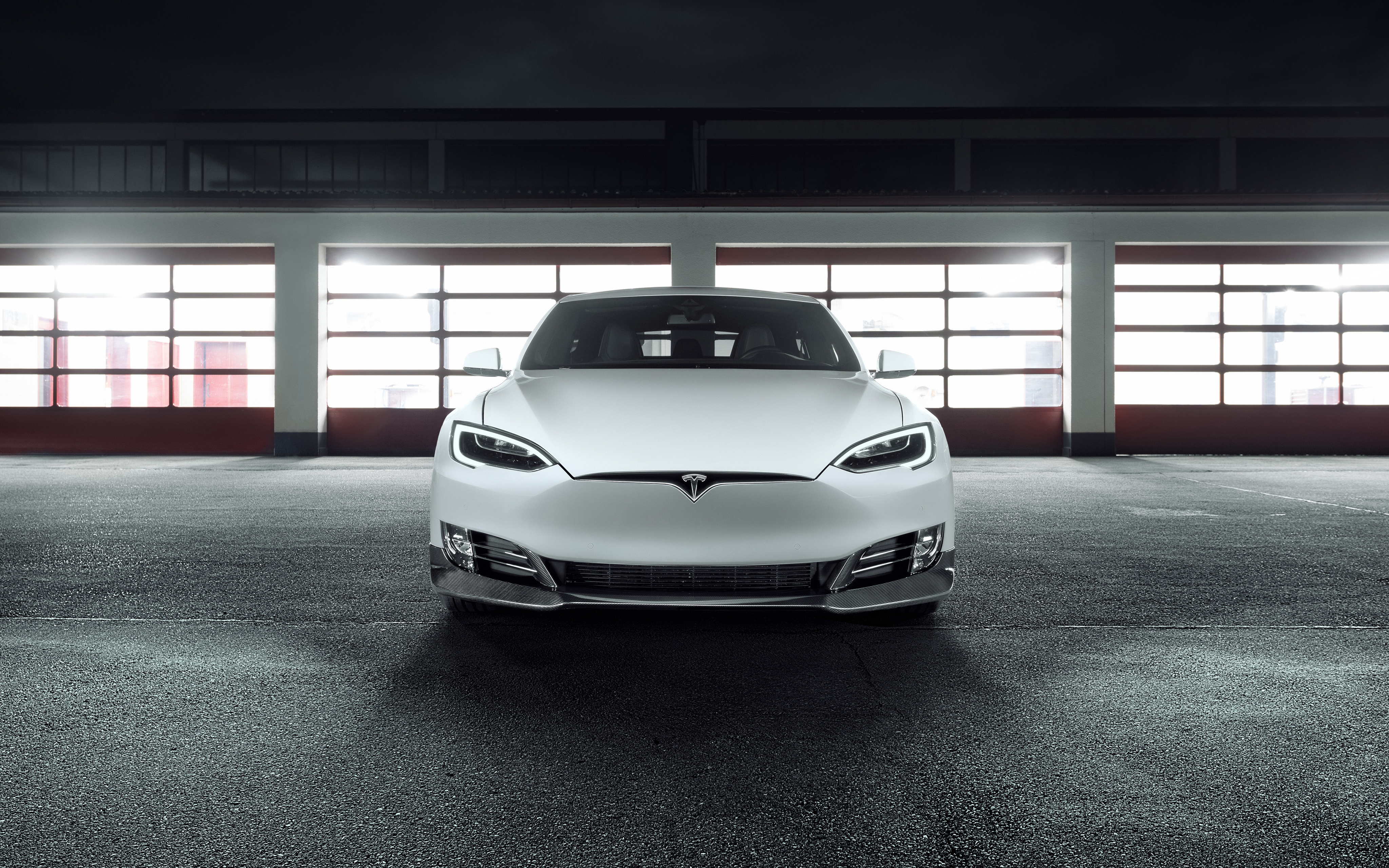 Tesla Model S дорога природа скачать