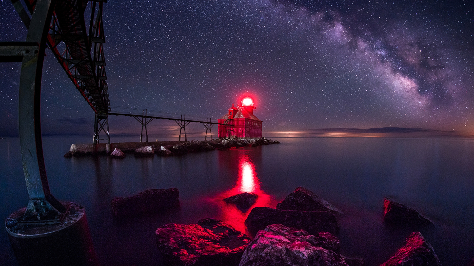 sturgeon, bay, ночную