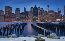 город, вода, манхаттан