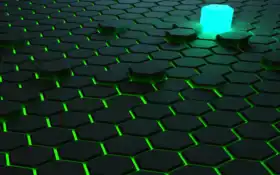 зелёный, шестиугольник, фото