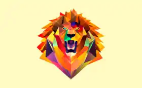 искусство, лев, животное