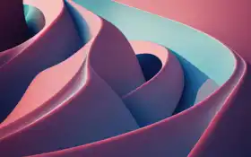 есть крупный план изогнутой структуры с красным фоном