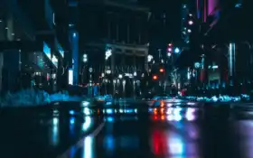 город, ночь, дорога