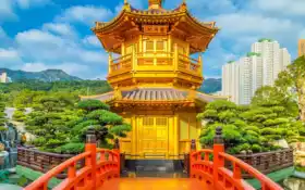 пагода, китаянка, garden