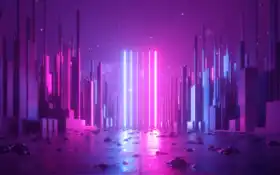 неоновый, абстрактный, виртуальный