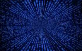 синий фон с большим количеством точек в середине