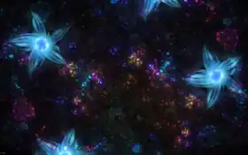 закрытие группы звезд на темном фоне