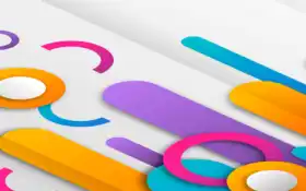 абстрактные красочные формы с белым фоном