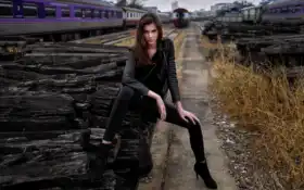 кожа, кофта, черный