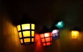 фонарик, синий, желтый