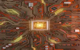 доска, контур, чип