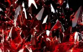 красный, кристалл, роза