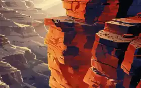 человек стоит на скале и смотрит на каньон