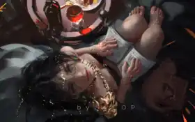 wlop, art, ghostblade