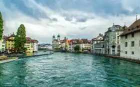lucerne, город, река