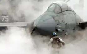 авианосец, самолёт, истребитель