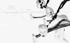 есть робот, который держит кучу проводов