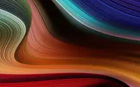 абстрактные, красные, волновые