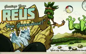 мультфильм о человеке, играющем в игру с мячом и гигантским монстром