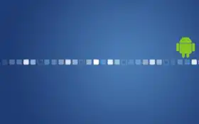 андроид - квадраты на синем фоне