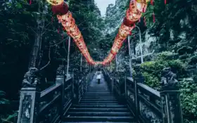 фонарь, китаянка, лестница