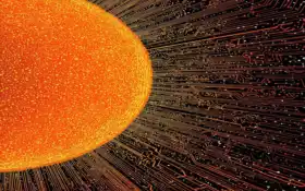 солнце с множеством точек на нем