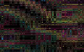 завершение красочного узора с множеством разных цветов