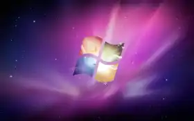 фиолетовый и синий фон с кошкой и логотипом окна