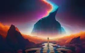 пейзаж, логово, иллюстрация