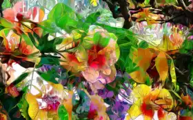 краска, абстракция