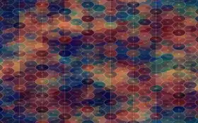 завершение красочного мозаичного узора с кругами