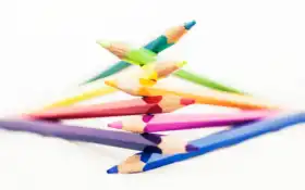 карандаш, белый, цветной