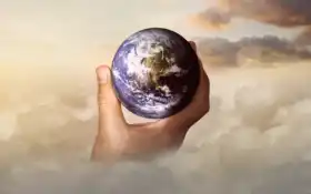 шар, мир, рука