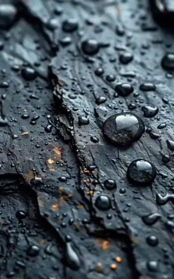 черный, гладкая, вода, капли