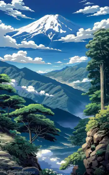 , холм, гора, сцена, лес, диапазон