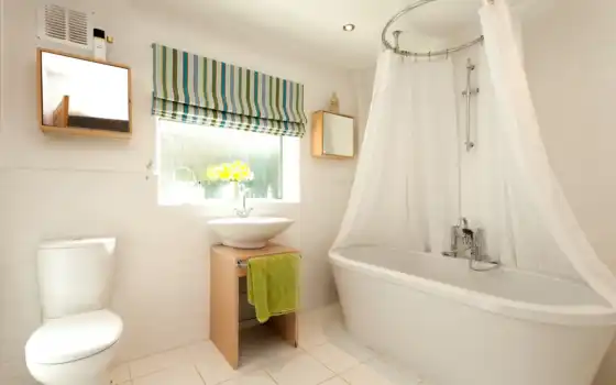 ванной, design, комнаты, маленькой, интерьера, душ, дизайна, занавески, 