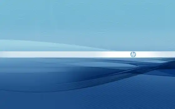 HP, логотип, синий, вода, волны, абстракция