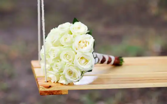 роза, букет, white, krot, невеста