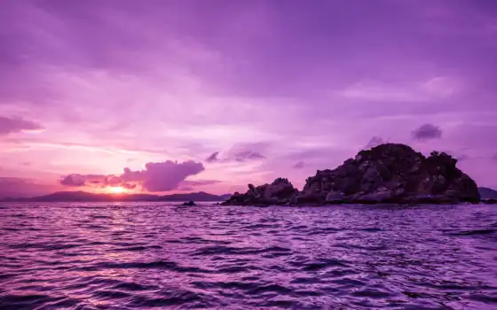 закат, purple