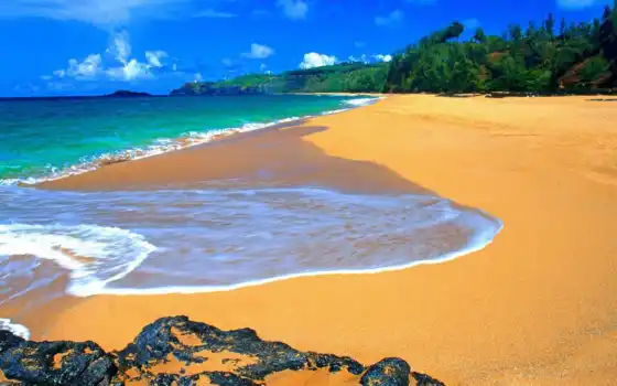 природа, телефон, картинку, пляж, две, планеты, песок, hdr, hawaii, 