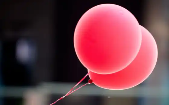 воздушные, шарики, настроение, макро, розовый, 