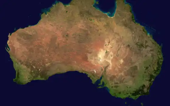 австралия, австралии, животных, карты, континент, спутника, опасных, северу, 