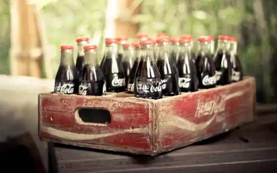 koka, cola, coca, kola, напиток, ящик, 