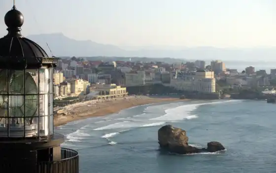 biarritz, phare, au, golf, juillet, 