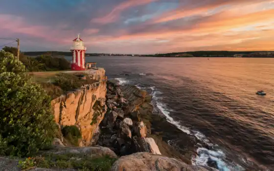 lighthouse, hornby, австралия, порт, стивен